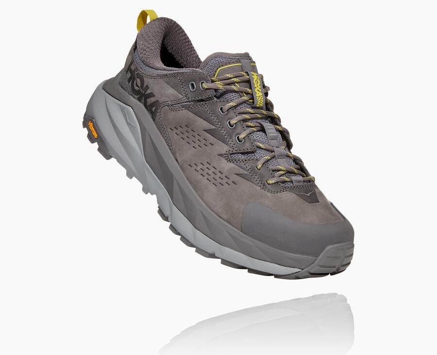 Trail Shoes Mens - Hoka One One Kaha Low GORE-TEX - Grey - BVWYZQR-13